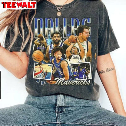 Cool Design Luka Doncic Shirt, Trendy Basketball Mavericks Short Sleeve Crewneck