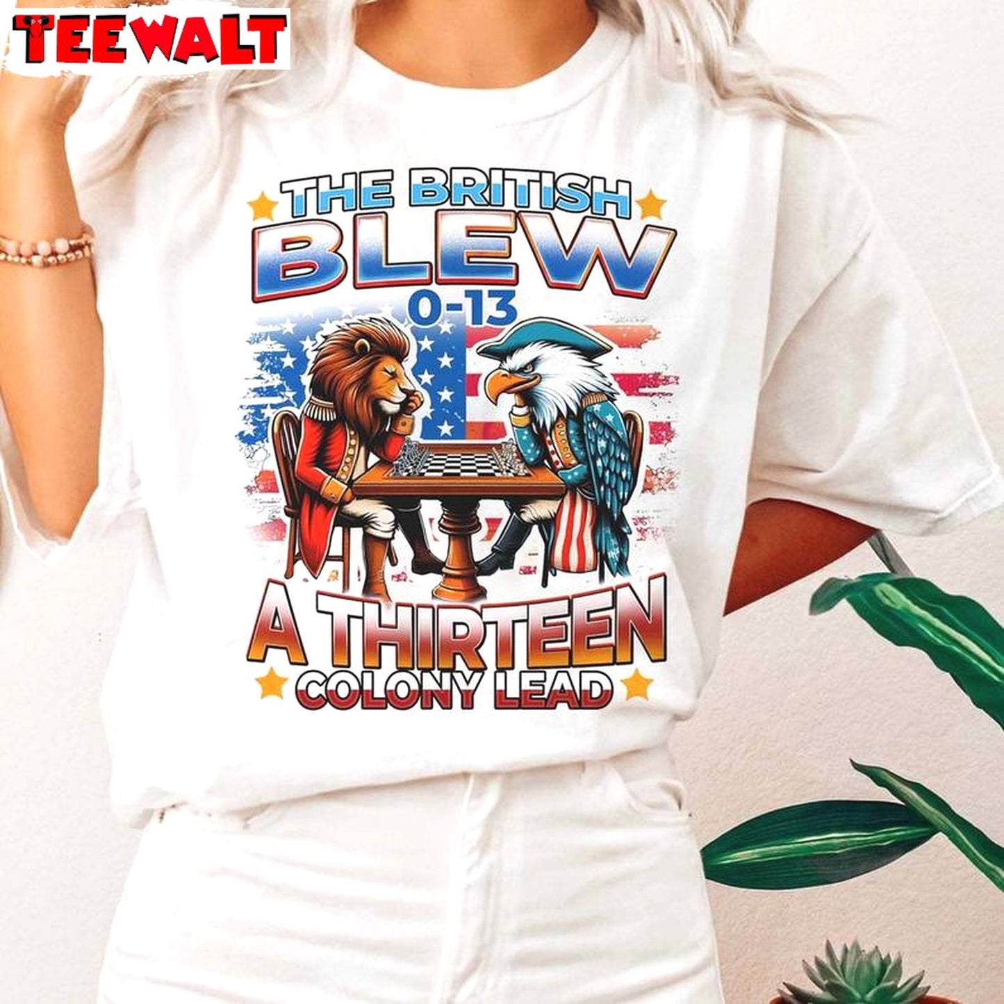 American Patriot Baseball Short Sleeve , Trendy British Blew 13 Colony Lead