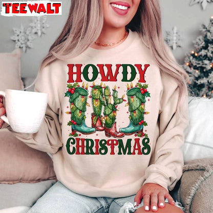 Retro Howdy Chrsitmas Sweatshirt 02