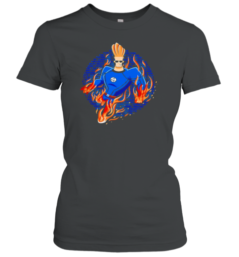 Johnny Bravo And Johnny Storm Human Torch Flame On Momma Mashup T-Shirt