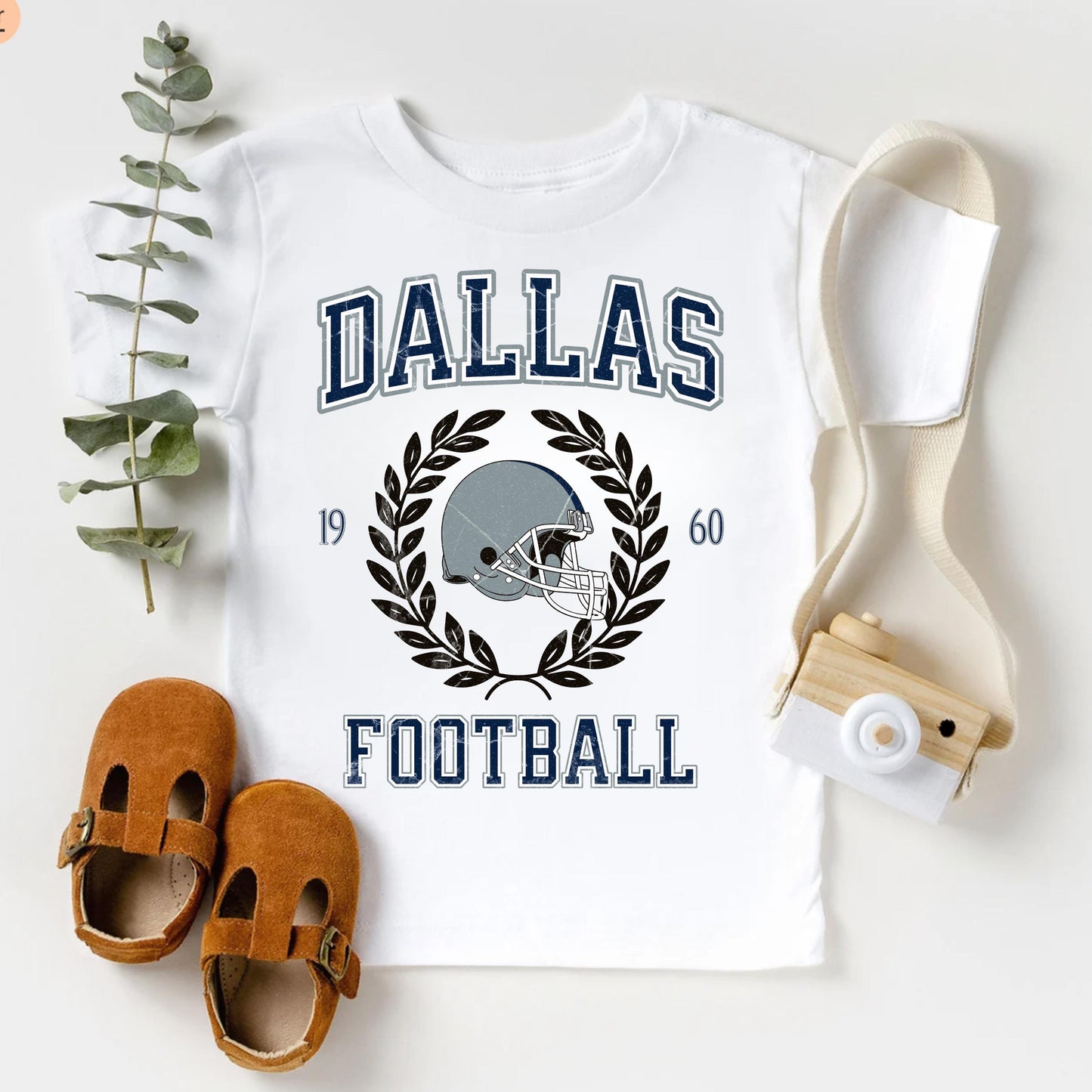 Dallas Football Toddler Shirt, Retro Dallas Kids Game Day Apparel