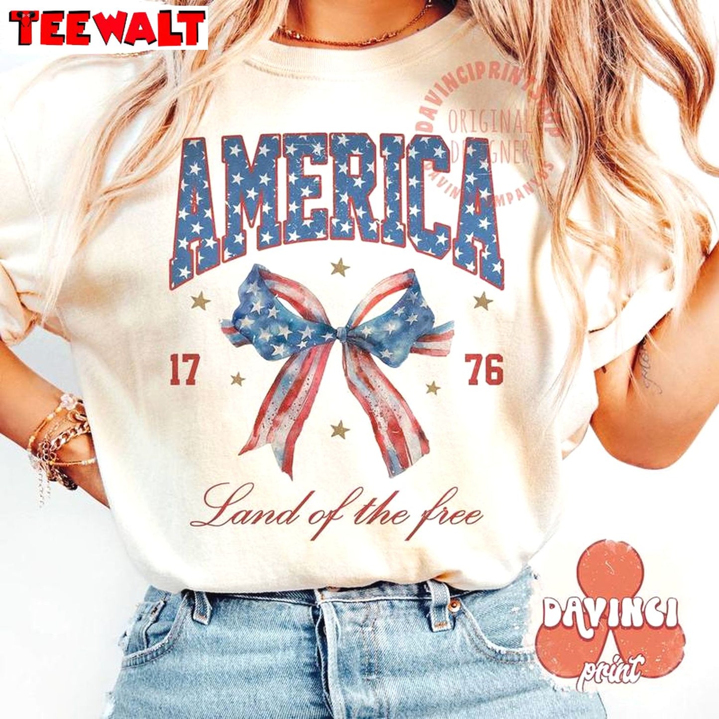 Coquette 4th Of July Trendy Shirt, America Coquette Bow Hoodie