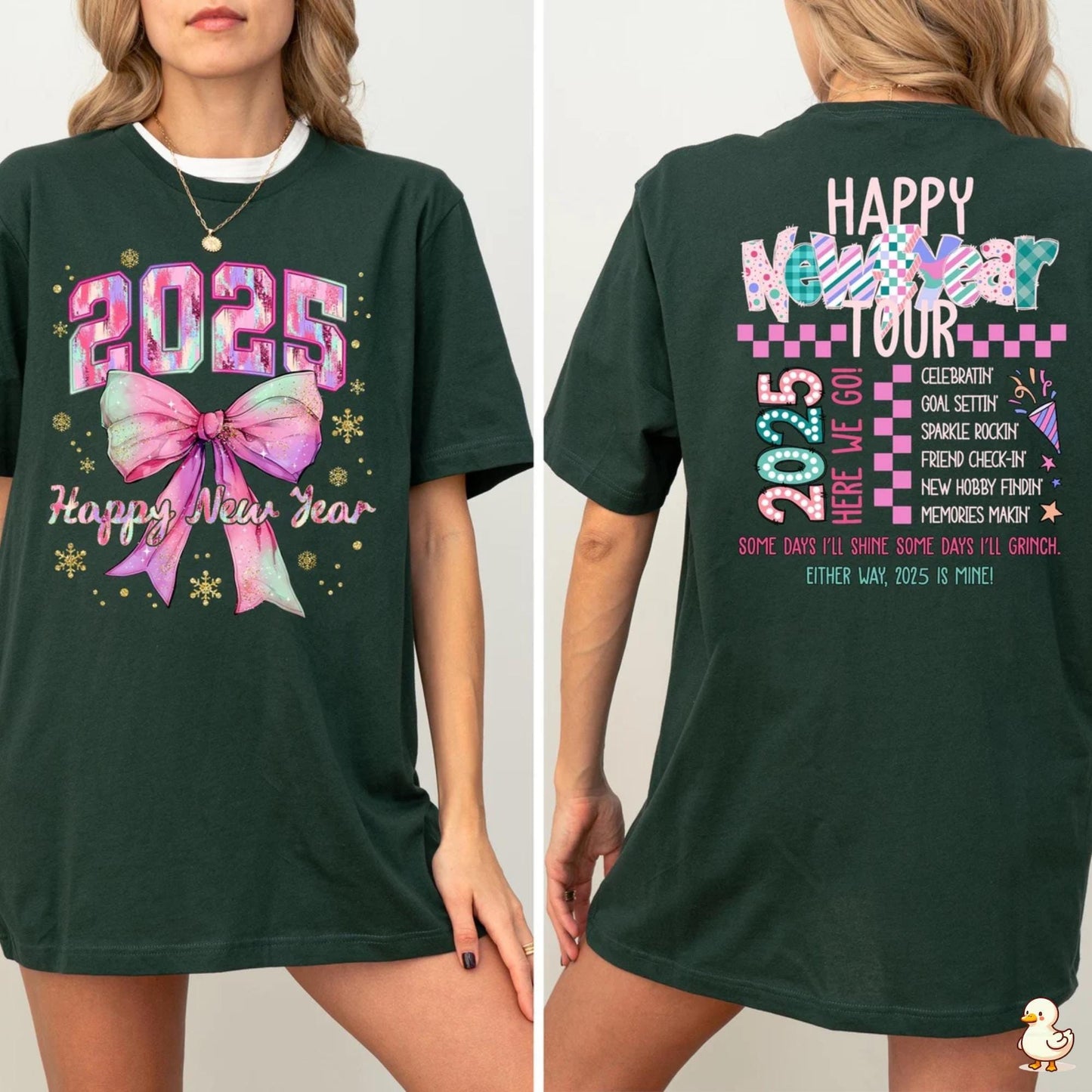 Happy New Year 2025 Retro Tour Gift Shirt