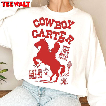 Cowgirl Concert Tour Long Sleeve , Trendy Cowboy Carter Shirt Sweater