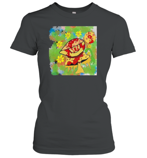 Drawing Painting Pizza Mushroom Snake Flowers T-Shirt