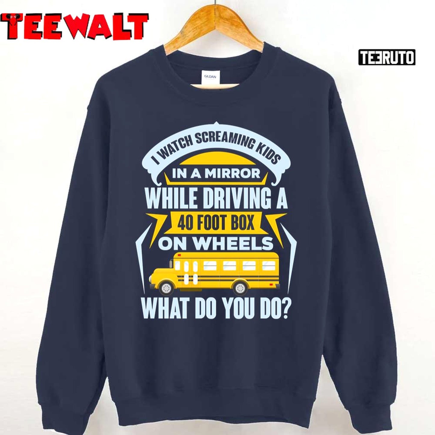 I Watch Screaming Kids Funny School Bus Driver Unisex T-Shirt