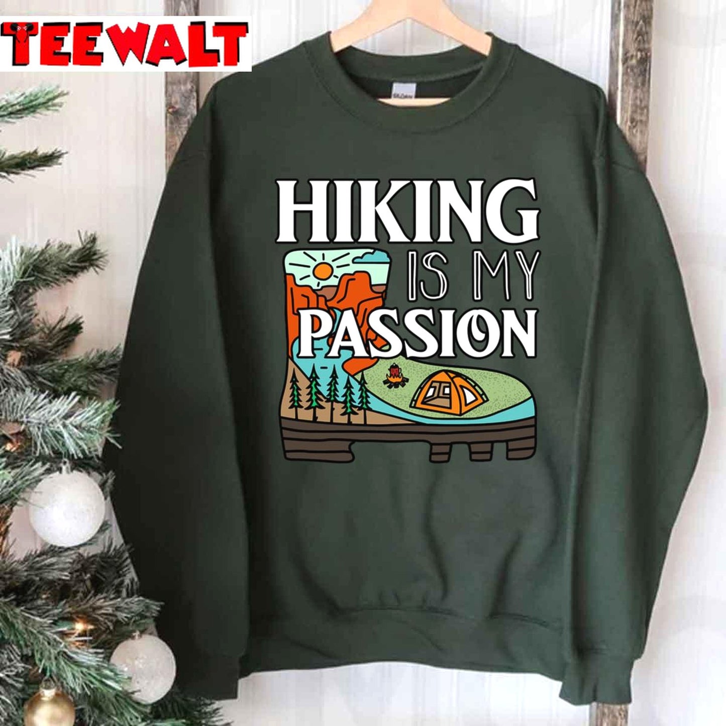 Boot Art Hiking Is My Passion Camping Unisex Hoodie