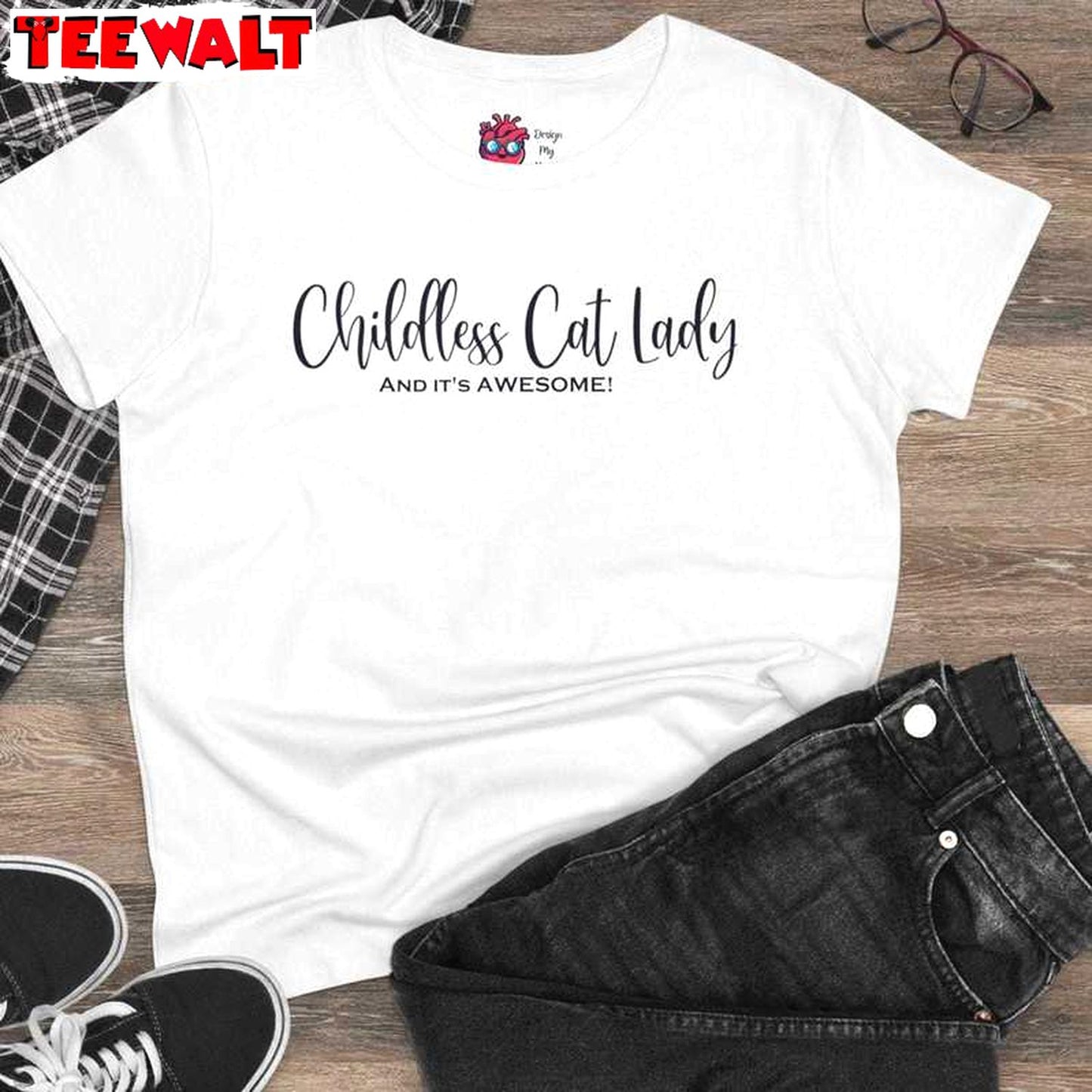 Awesome Childless Cat Lady Shirt, Women Rights Tee Tops T-shirt