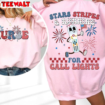 Nurse Unisex Hoodie, Comfort Star Triple And Running For Wall Lights Shirt