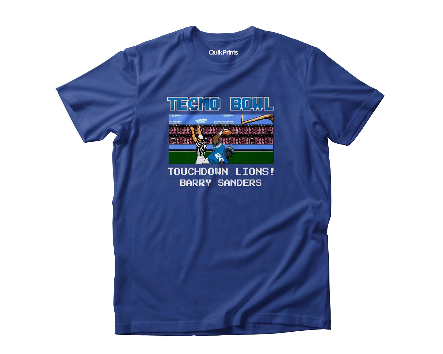 Detroit Touchdown Tecmo - Lions Football Shirt - Custom Made