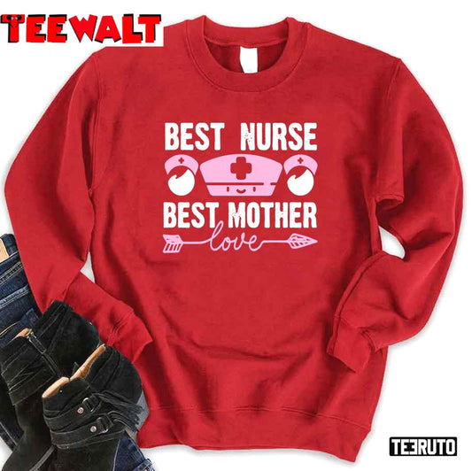 Best Mother Pink White International Nurses Day Unisex Sweatshirt