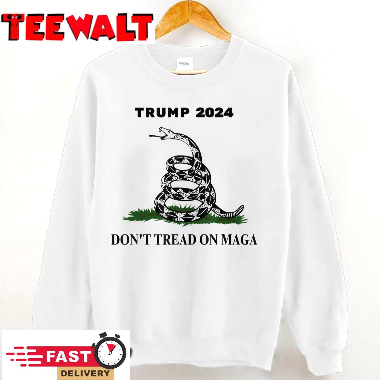 Trump 2024 Don't Tread On MAGA Snake Rattlesnake On Grass T-Shirt