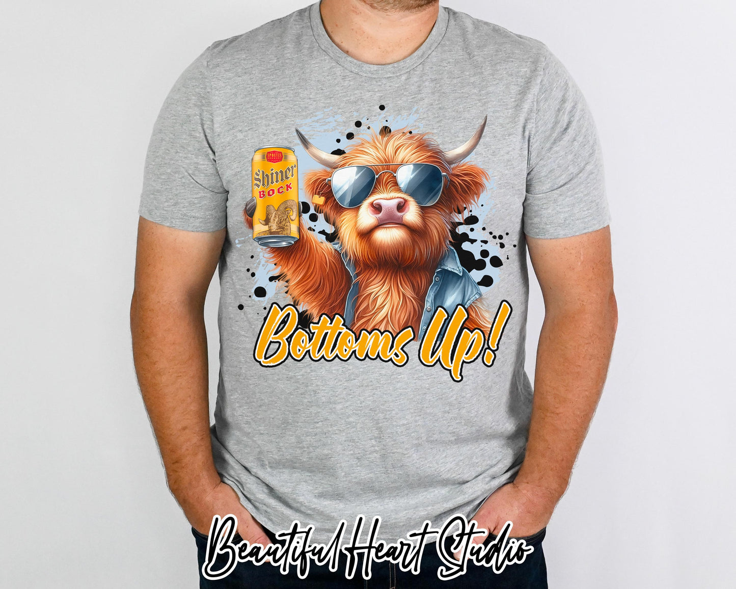 Highland Cow Drinking Beer Shirt