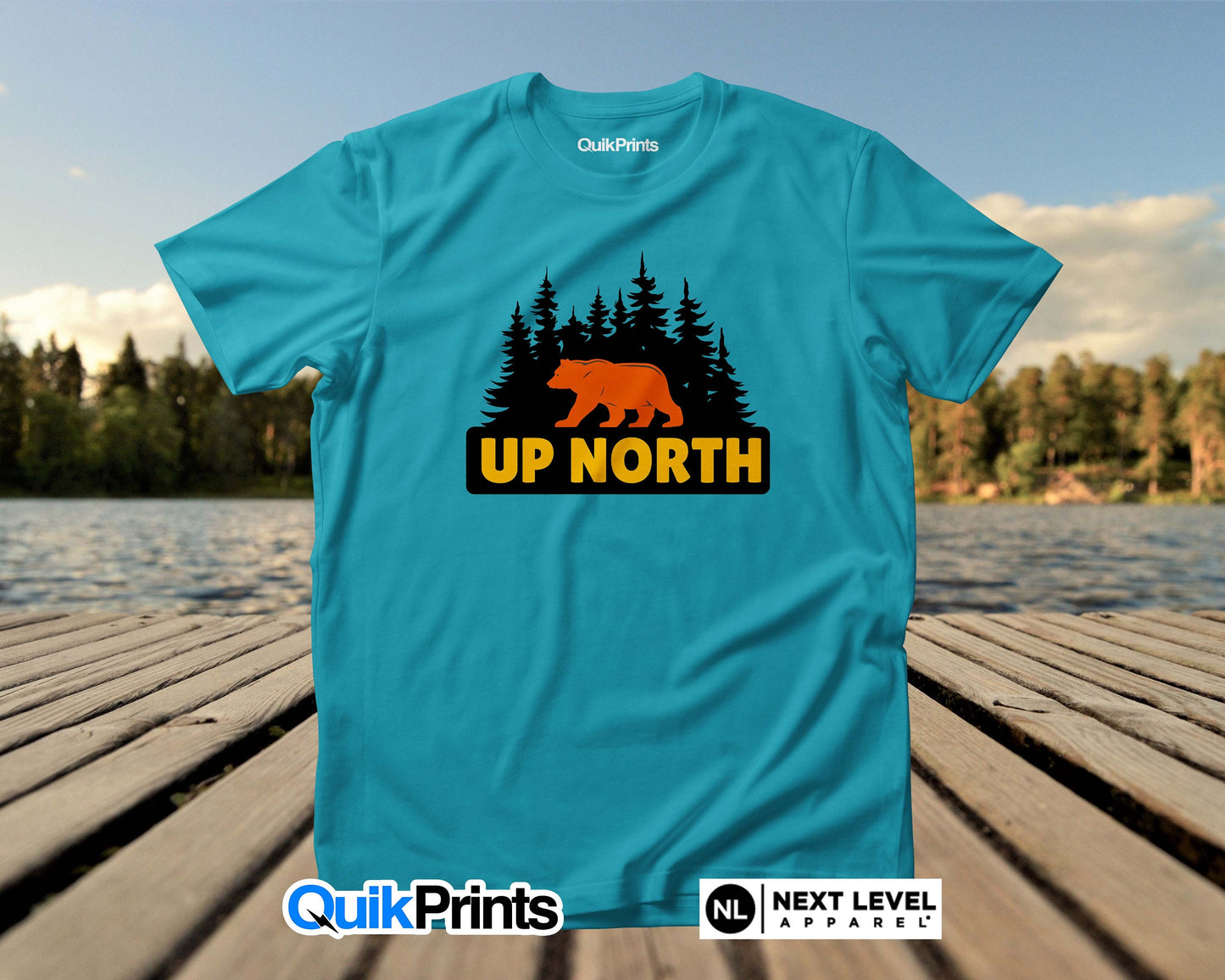 Up North Bear In The Woods Custom T-Shirts For All Sizes