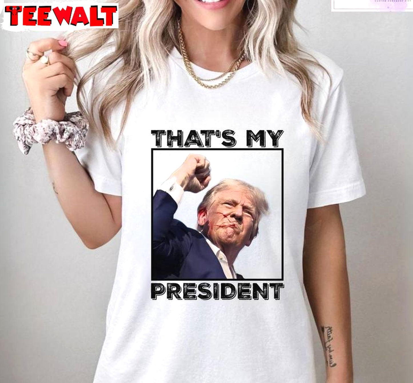 Creative That's My President Shirt, New Rare Voting Long Sleeve Sweater