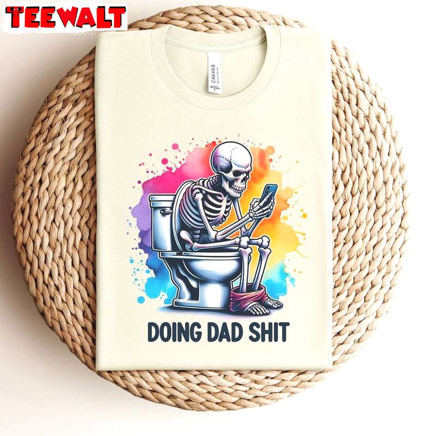 Creative Dad Always In The Bathroom Sweatshirt , New Rare Doing Dad Shit Shirt Crewneck