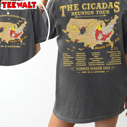 Cicadas Summer Scream Reunion Tour Shirt, The Cicada Concert Crewneck Sweatshirt Sweater