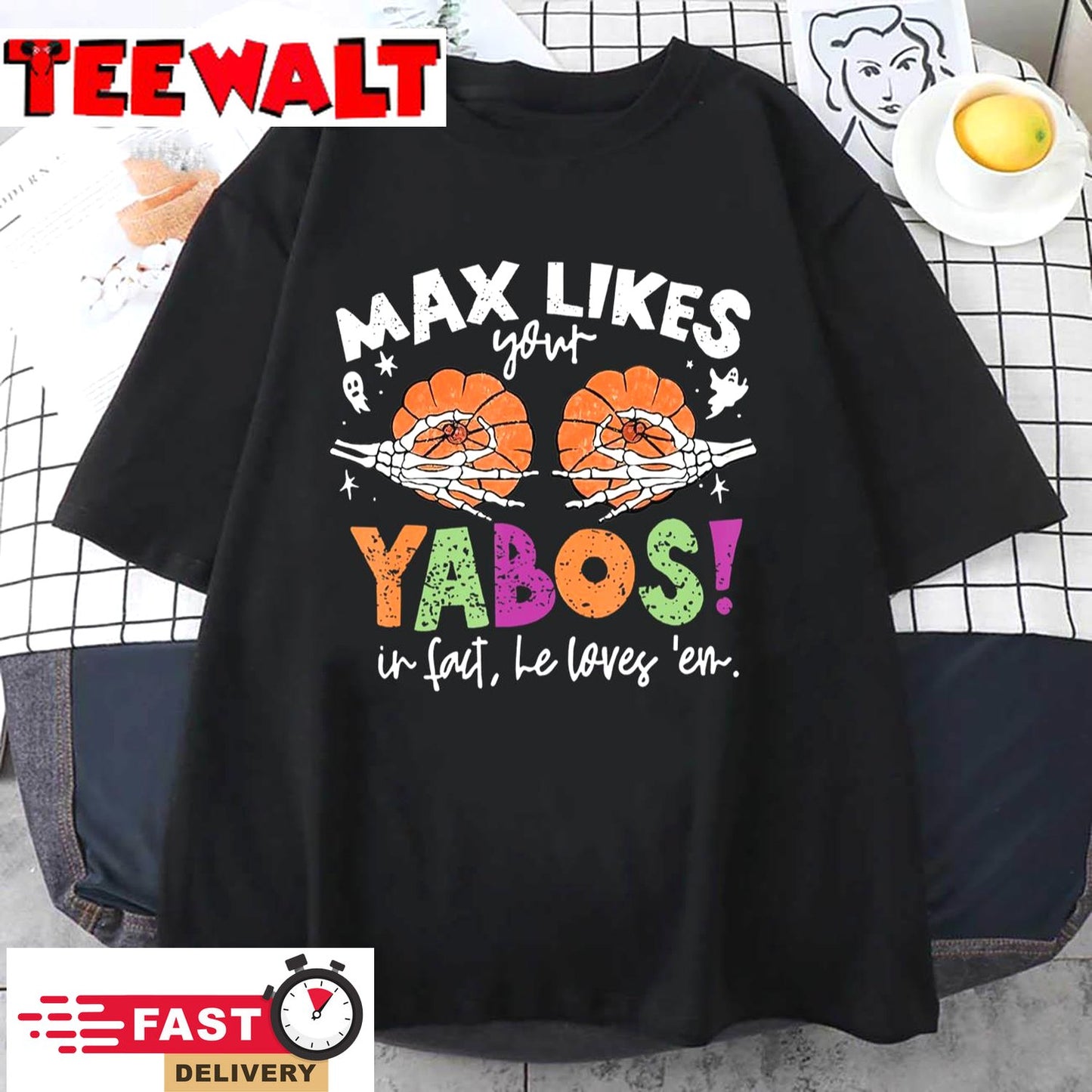 Max Likes Your Yabos In Fact Funny Pumpkin Halloween Scary T-Shirt