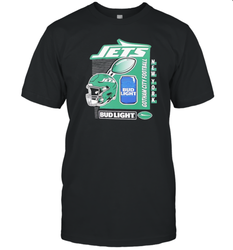 New York Jets Bud Light Gotham City Football T-Shirt