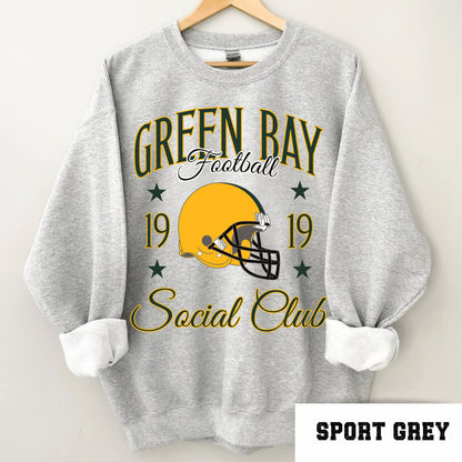 Green Bay Football Sweatshirt, Packers Crewneck, Vintage Football Sweater