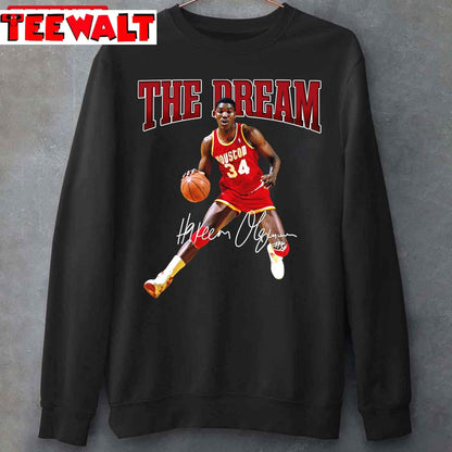 Hakeem Olajuwon The Dream Basketball Legend Signature Vintage Retro 80s 90s Bootleg Unisex T-Shirt