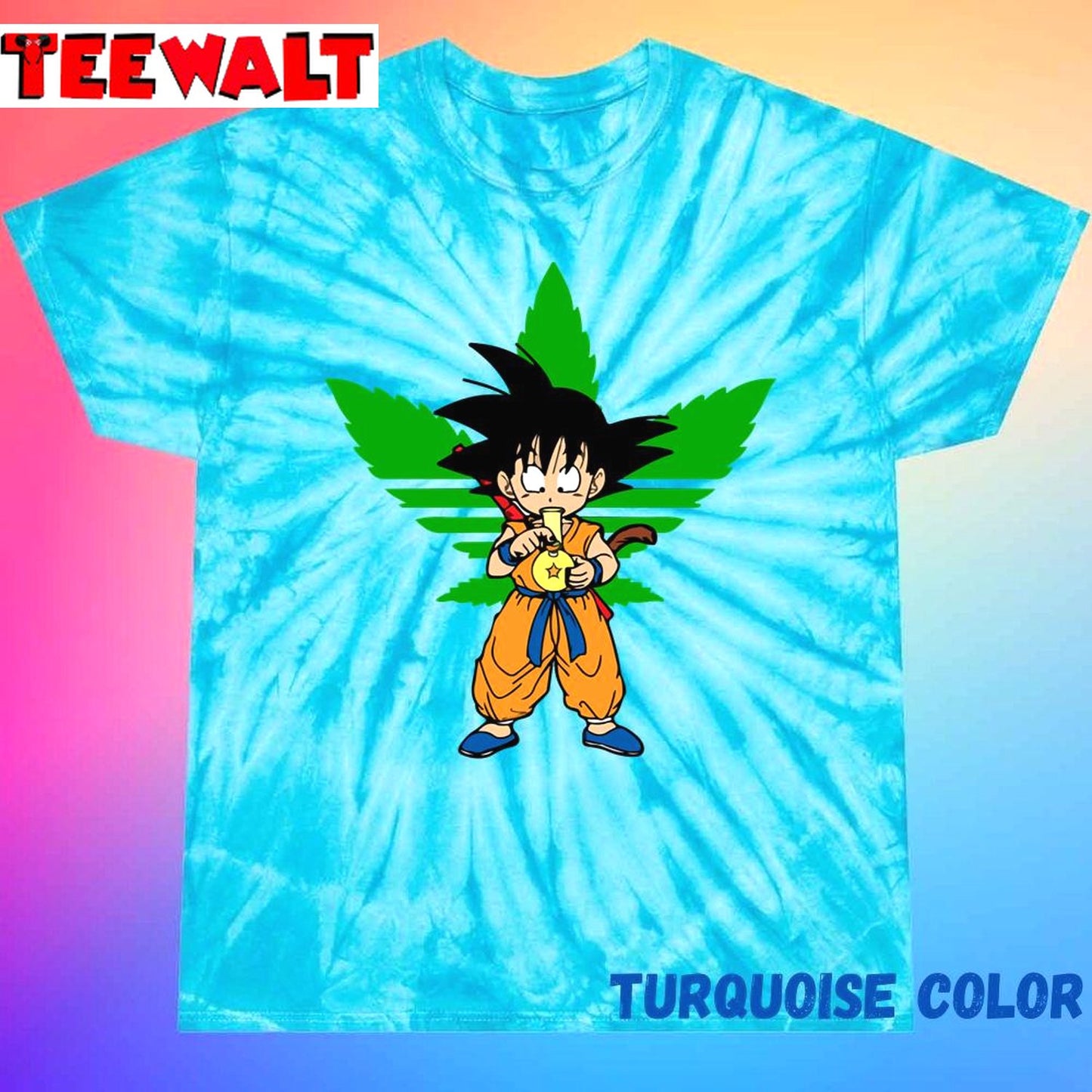 Goku Funny Canabis Unisex Tie Dye T-Shirt