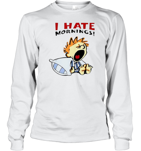 I Hate Mornings Cartoon T-Shirt