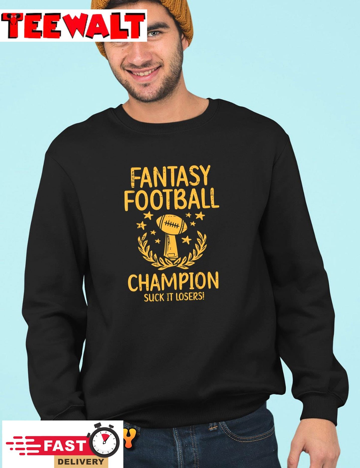 Fantasy Football Champion Funny FFL Draft Champ Men Women T-Shirt