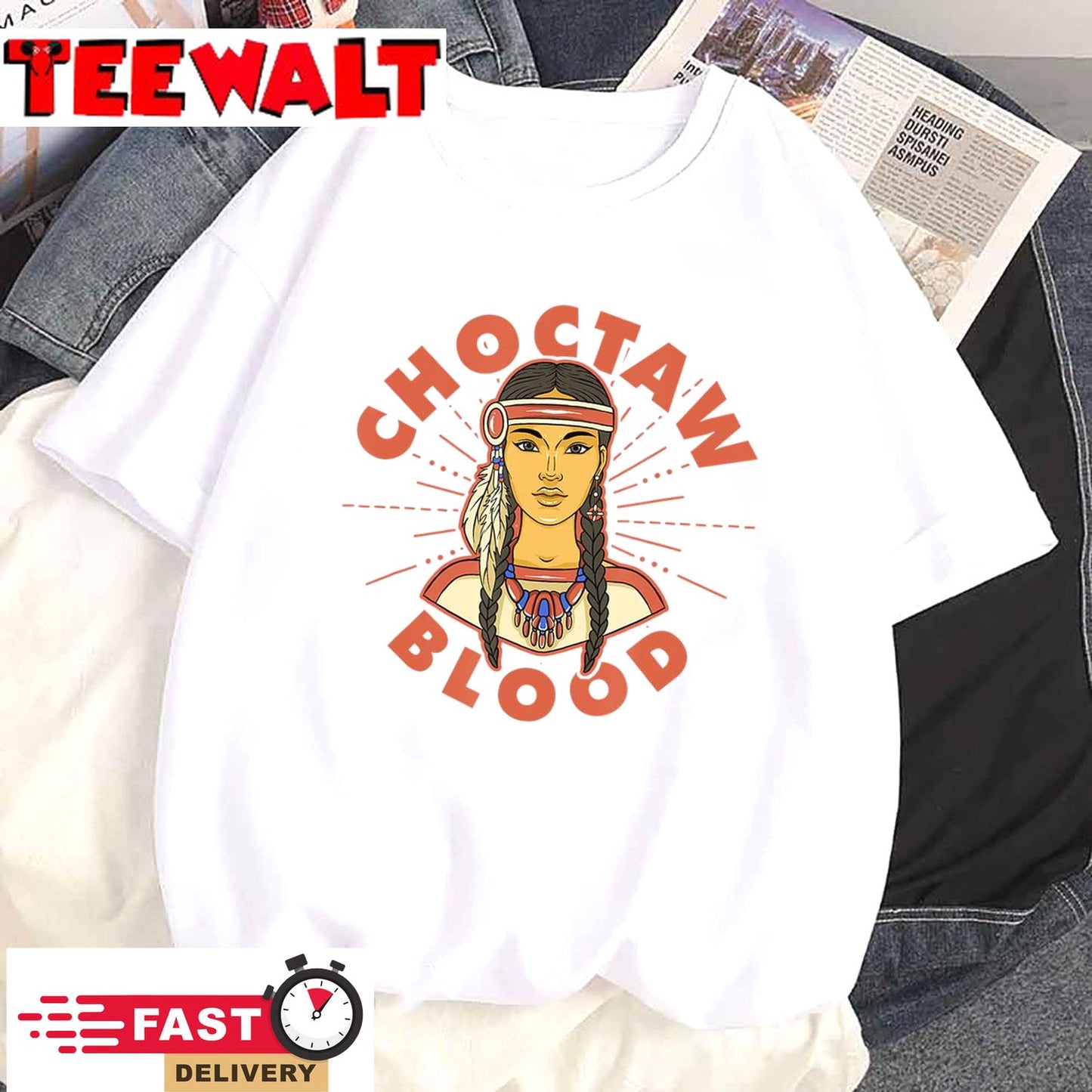 Choctaw Blood Proud Native American Woman Choctaw Tribe T-Shirt