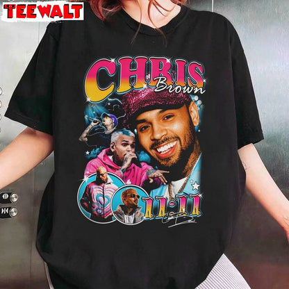 New Rare Chris Brown Shirt, Creative Chris Brown Hip Hop Short Sleeve Long Sleeve