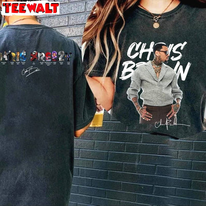 Cool Design Chris Brown Breezy Shirt, Unique Chris Brown Concert Crewneck Long Sleeve