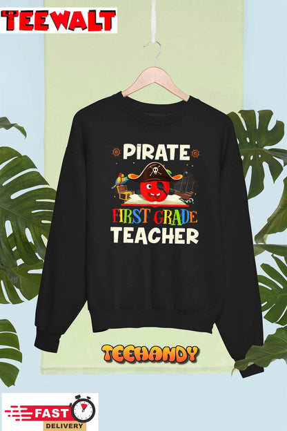 Pirate First Grade Teacher For Halloween Tees Pirate Day T-Shirt