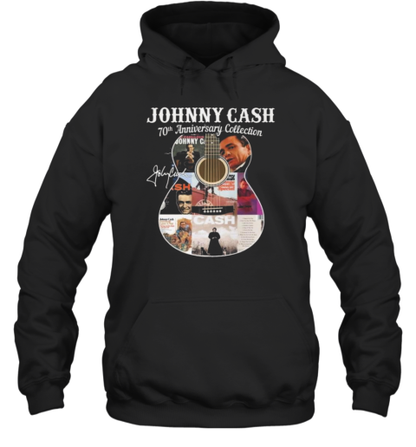 Johnny Cash 70Th Anniversary Collection Guitar Signatures T-Shirt