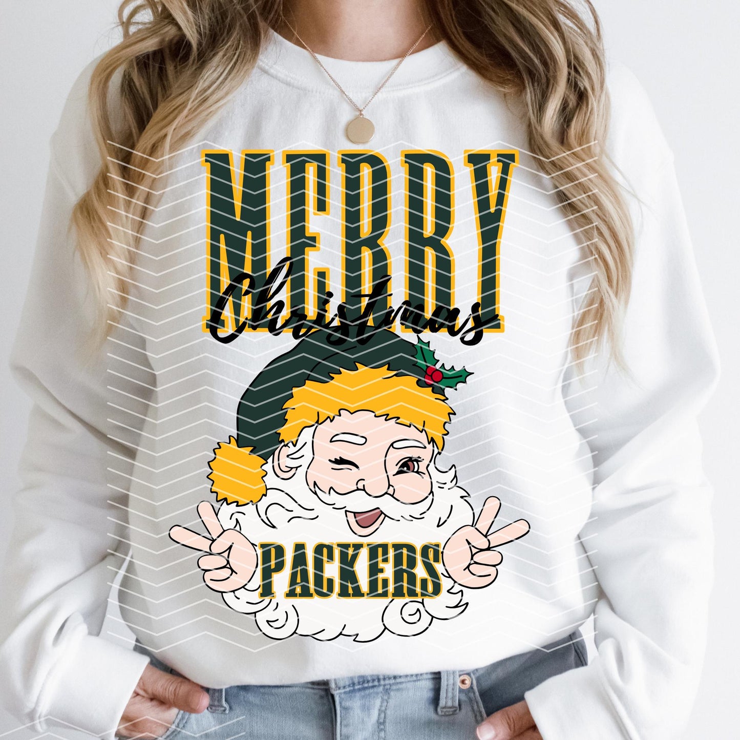 Merry Christmas Packers Football - Santa Claus Green Bay