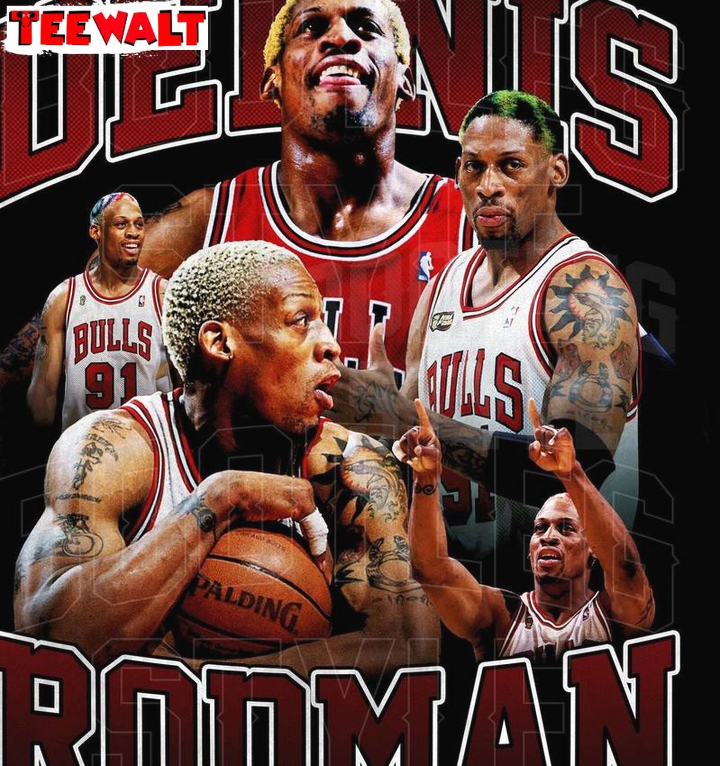 Cool Design Dennis Rodman Shirt, Vintage Basketball T Shirt Short Sleeve