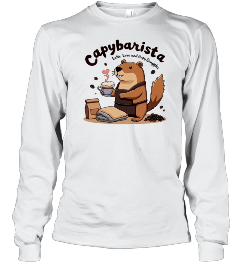 Capybarista Latte Love And Capy Snuggles T-Shirt