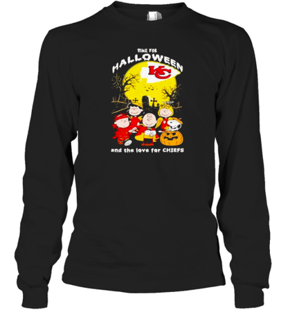 Peanuts Characters Time For Halloween And The Kansas City Chiefs T-Shirt