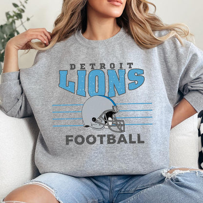 Detroit Lions Vintage Sweatshirt - Unisex Nfl Game Day