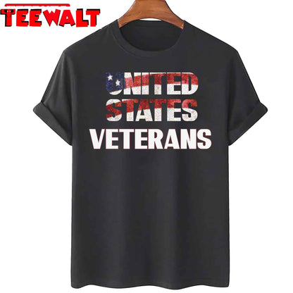 United States Veterans Flag Color Graphic Happy July 4th Unisex T-Shirt