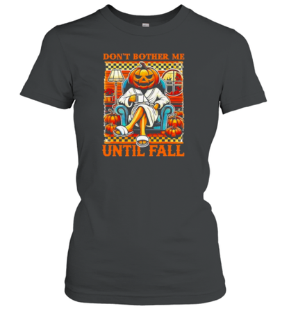 Halloween Don't Bother Me Until Fall Pumpkin Ghost Coffee 2024 T-Shirt