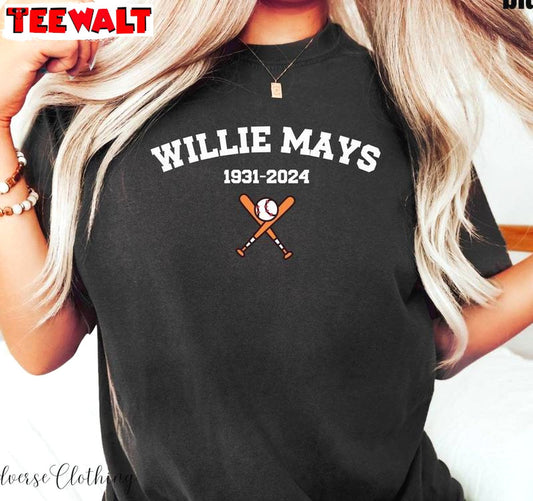 Limited Rip Mays 24 Unisex T Shirt , Groovy Willie Mays Shirt Unisex Hoodie