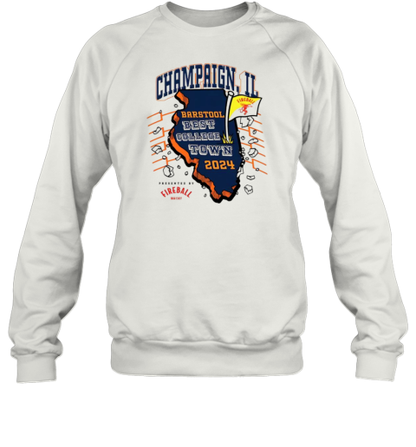 Best College Town Champaign Fireball Whisky 2024 T-Shirt