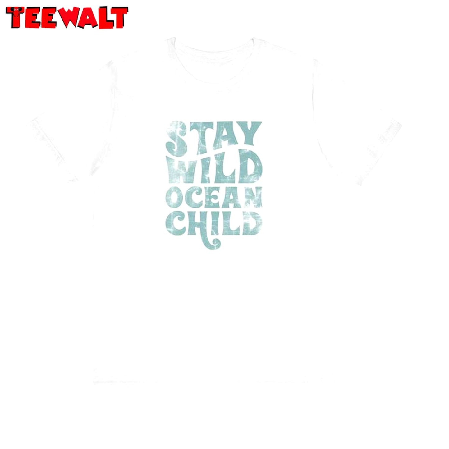 Cute Summer Unisex Hoodie, New Rare Stay Wild Ocean Child Shirt Long Sleeve