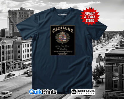 Cadillac Beer Detroit Michigan Custom Made T-Shirts