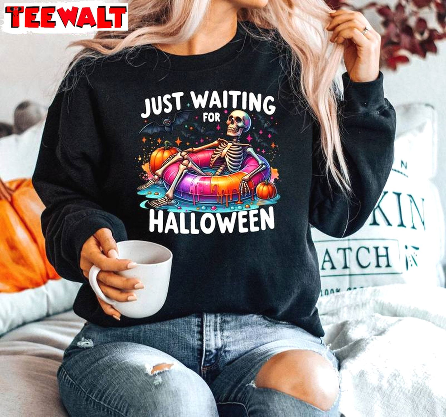 Cute Spooky Summer Halloween T Shirt , Unique Just Waiting For Halloween