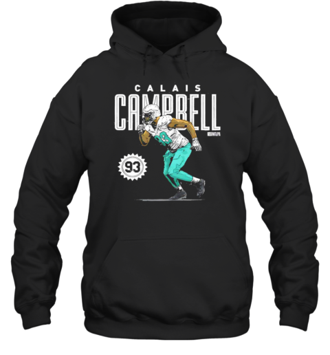 Calais Campbell Miami Dolphins number 93 T-Shirt