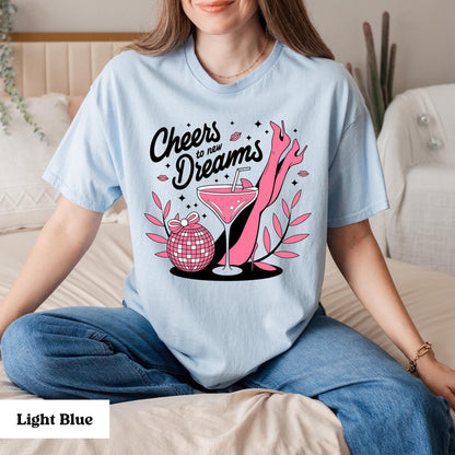 2025 New Year Cheers To New Dreams Shirt Casual Minimalist