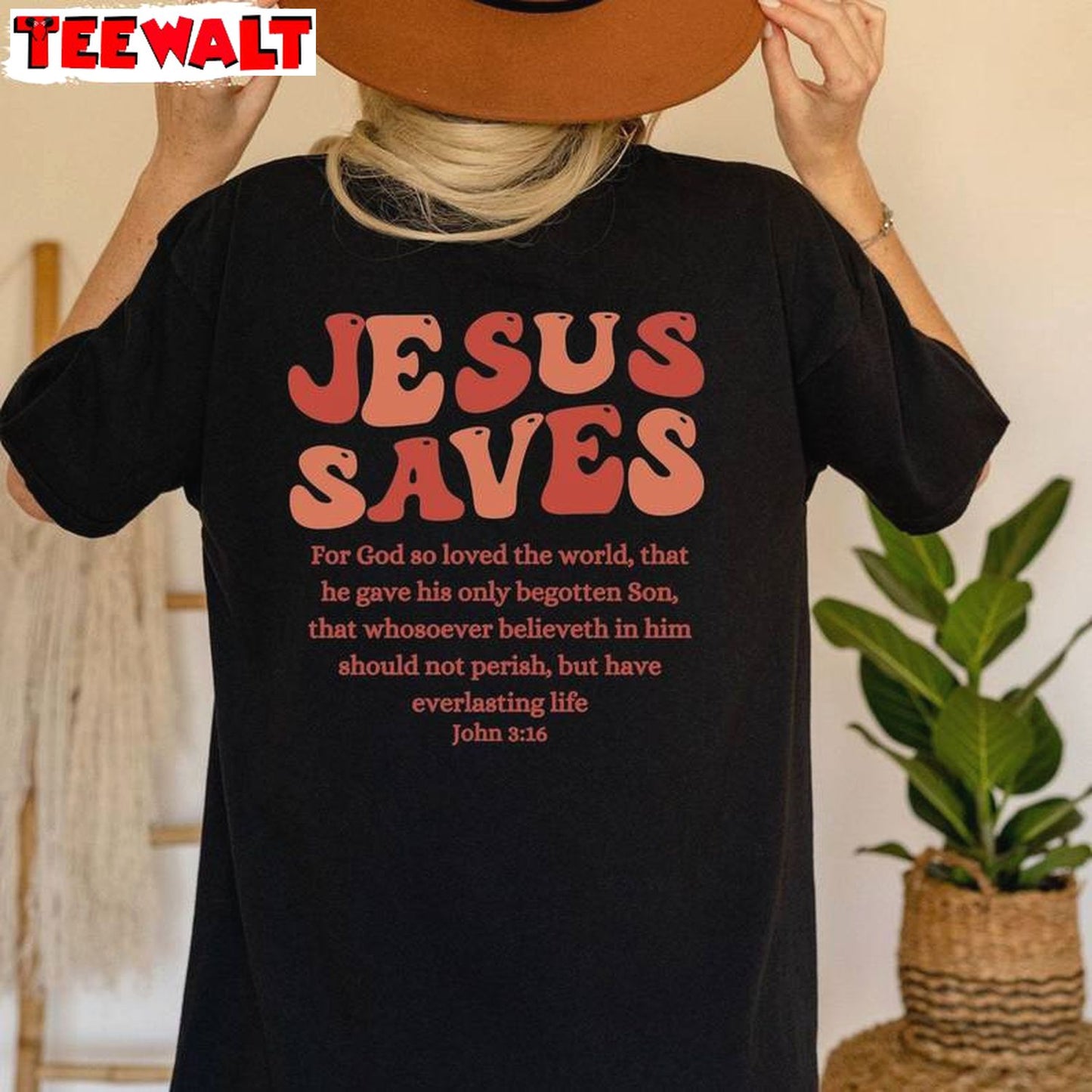 Jesus Saves Comfort Shirt, Cool Design Religious Unisex Hoodie Short Sleeve