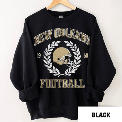 Vintage New Orleans Football Crewneck Sweatshirt - Saint Football Apparel