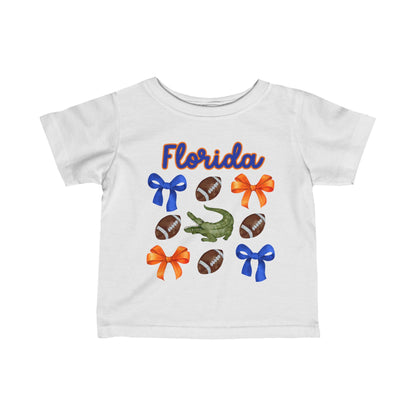 Baby & Toddler Florida Football Coquette Shirt - Kids College Game Day Bow Shirt